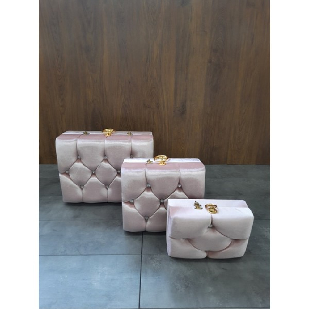 Asil Home Elegance 3'lü Kare Çanta Krem Kapitone Çeyiz Nişan Söz Düğün Gelin Bohça Sandığı 3lükareçanta - Pudra Yatak Odası Tekstili & Çeyiz Seti Fiyatı
