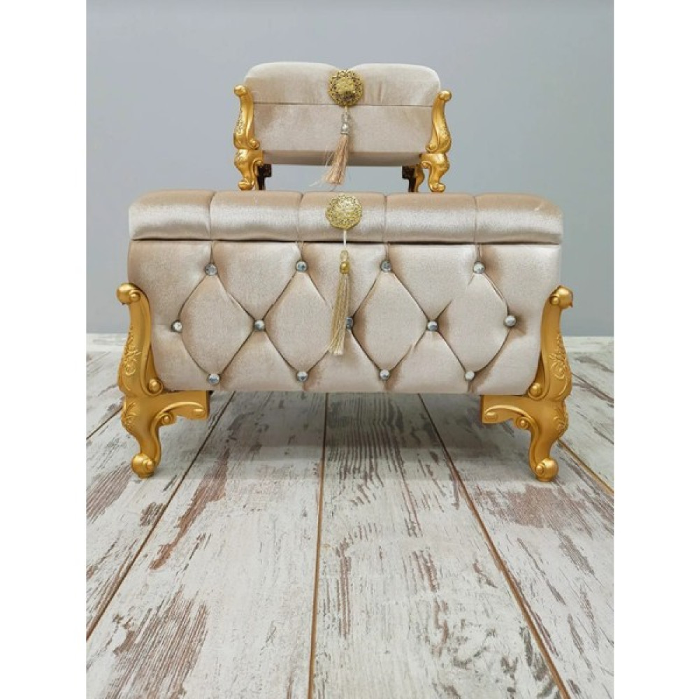 Asil Home Elegance Mdf Kapitone Söz Nişan Bohça Düğün Çeyiz Sandık Seti As358 - Cappuccino Eşya Saklama / Düzenleme Fiyatı