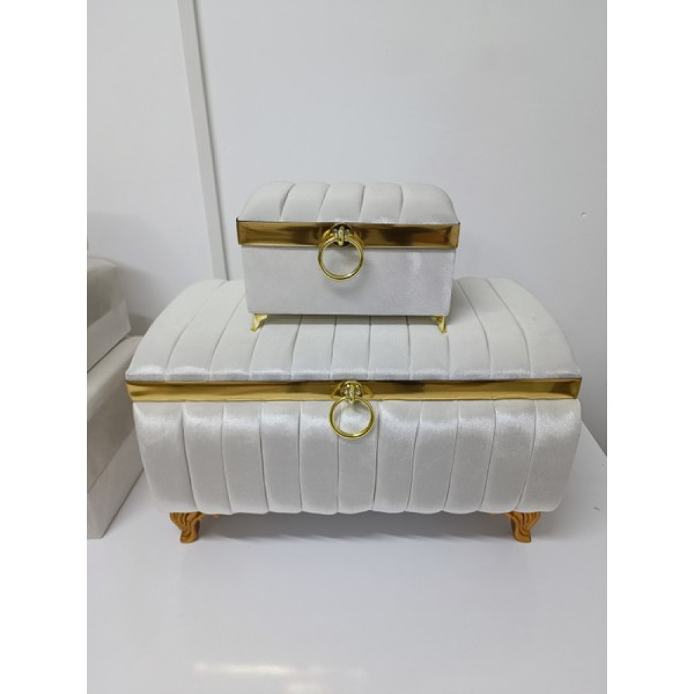 Asil Home Elegance Mdf Söz Nişan Bohça Düğün Damat Çeyiz Sandık Seti As343 - Krem Eşya Saklama / Düzenleme Fiyatı