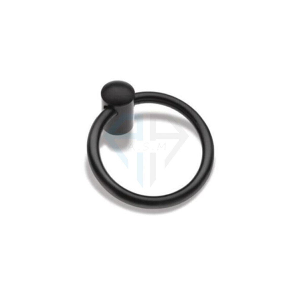 Asil Metal Tekli Halka Lüks Modern Dolap Çekmece Kulpları Tekli Halka Siyah - Tek Delik 4.5 Cm Nalburiye & Hırdavat Fiyatı