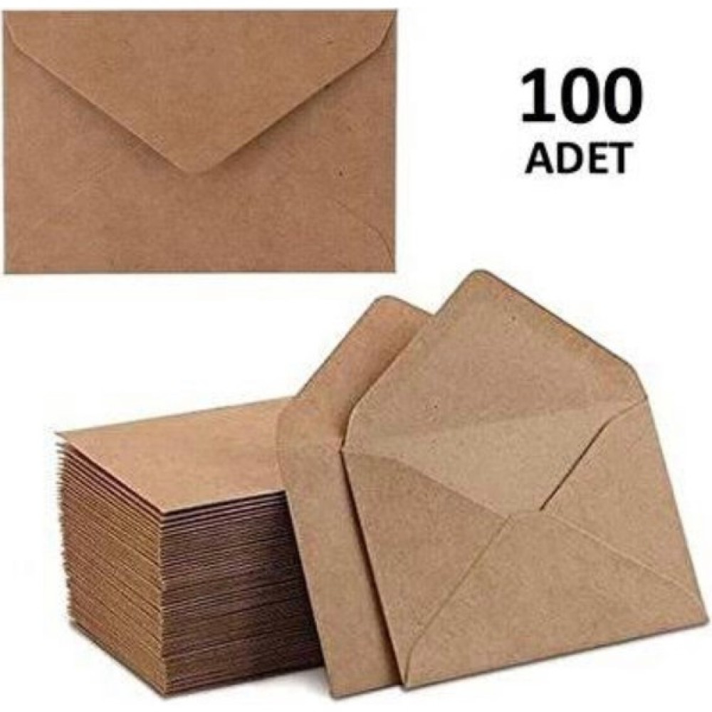 Asil Zarf 100 Adet 12*18 Kahverengi Çaycuma Kraft Zarf Davetiye Lüks Tebrik Kartı Mektup Mühür Fotokopi Kağıdı Fiyatı
