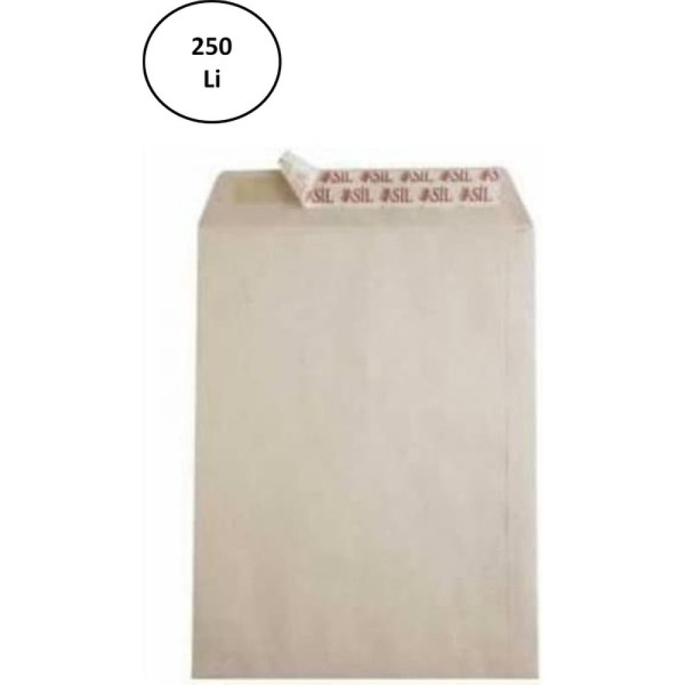 Asildoğan AS-0876 Torba Zarf Imt Kraft Silikonlu 32X42 90 gr 250'LI Zarf Fiyatı