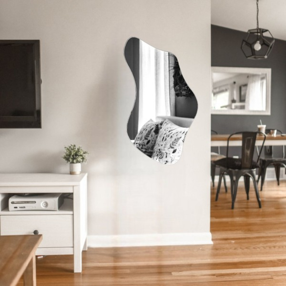 Asimetrik Dalgalı Dekoratif Ayna Duvar DEKORU(70X45CM) - 70 x 45 cm Ayna Fiyatı