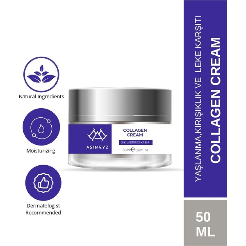ASİMEYZ Yaşlanma Karşıtı Kolajen Krem, Anti-Aging, Kırışık Karşıtı, Sıkılaştırıcı, Onarıcı,collagen 50ML Anti-Aging / Yaşlanma Karşıtı Fiyatı