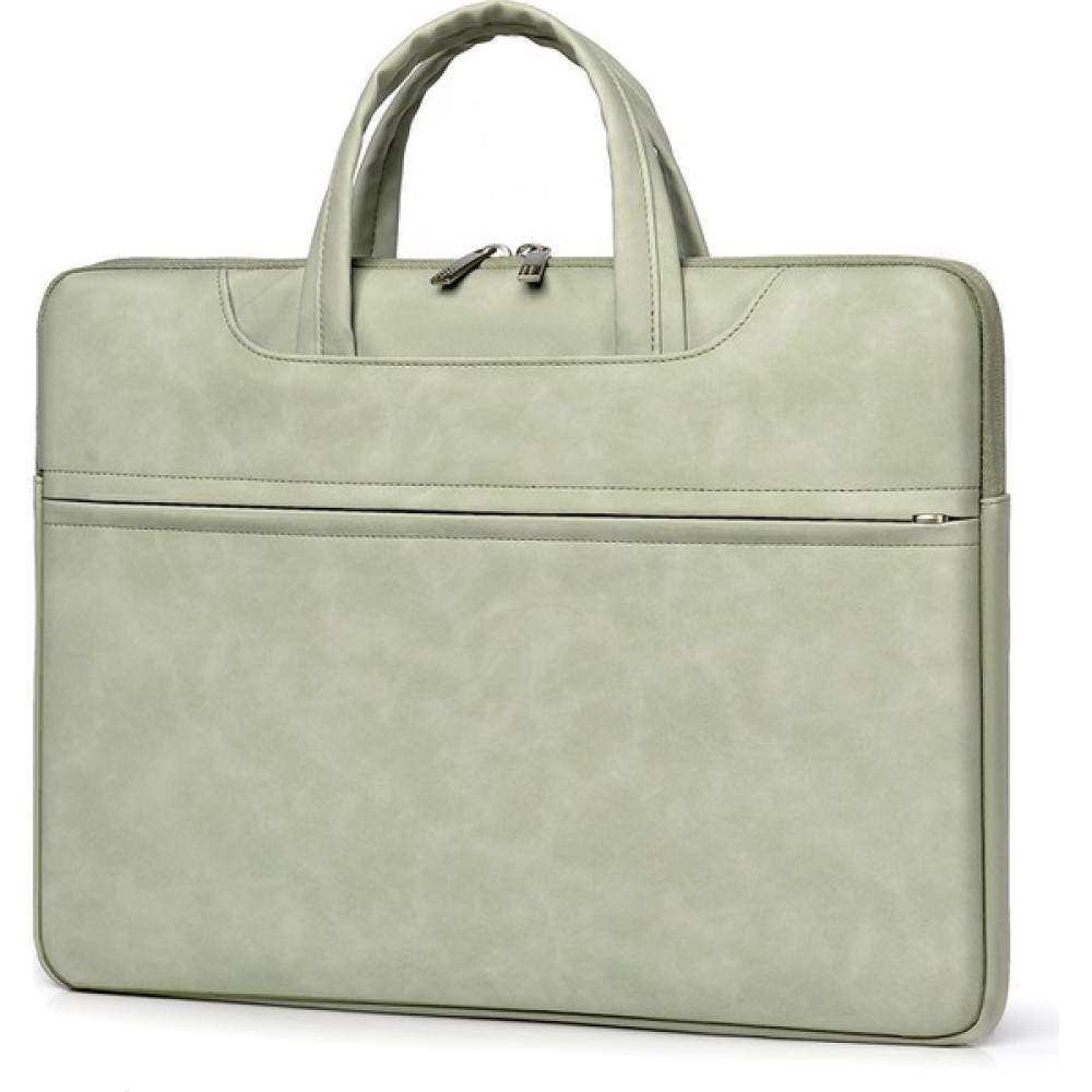 Aşınmaya Dayanıklı Laptop Çantası Unisex 14 Inç, 15.6 Inç Pu Deri Notebook Çantası (Yurt Dışından) - 14 inches - Açık Yeşil Dizüstü Bilgisayar Aksesuarları Fiyatı