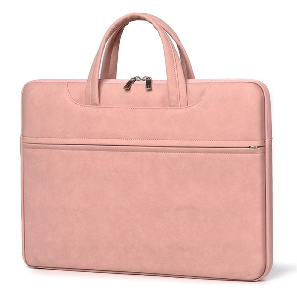 Aşınmaya Dayanıklı Laptop Çantası Unisex 14 Inç, 15.6 Inç Pu Deri Notebook Çantası (Yurt Dışından) - 15.6 inches - Açık Pembe Dizüstü Bilgisayar Aksesuarları Fiyatı