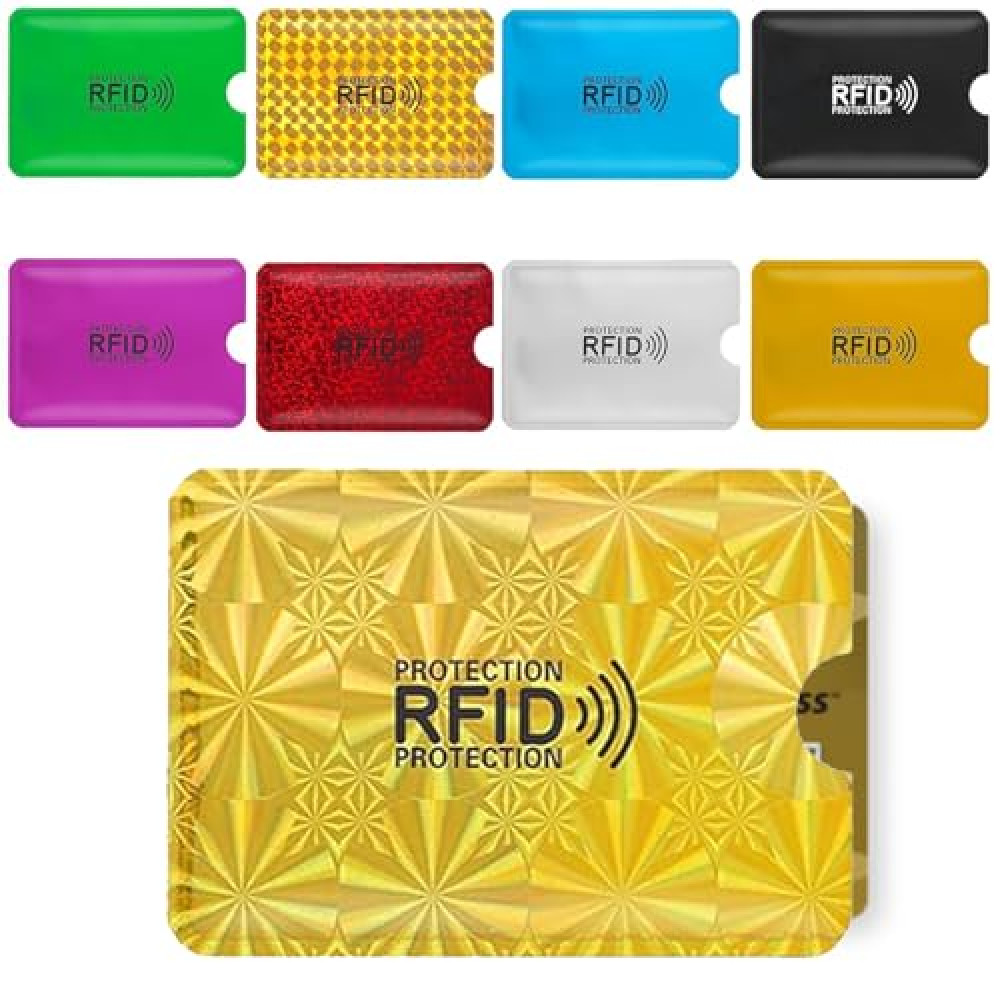 ASIRYVA Colorful RFID Card Holder, 9 Pcs Credit Card Protector RFID Blocking Card, Card Protector Sleeves, RFID Blocking Sleeves for Women Men