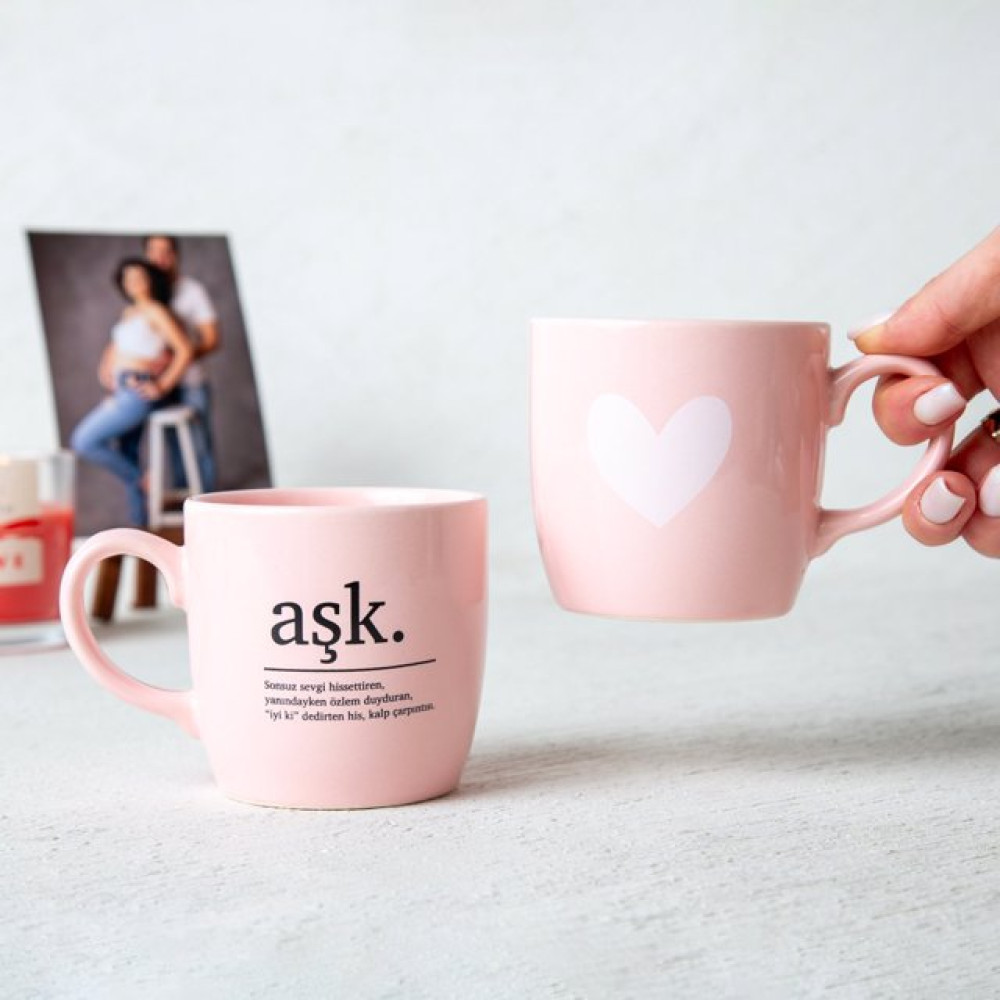 Aşk Mottolu Kupa