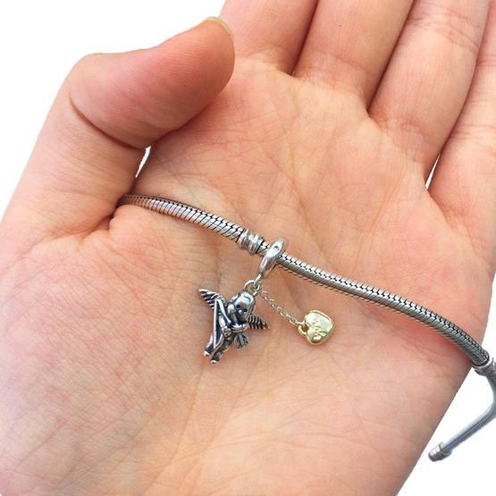Aşk Tanrısı ve Kalp Pandora Bileklik İçin Gümüş Charm Bijuteri Bilezik Fiyatı