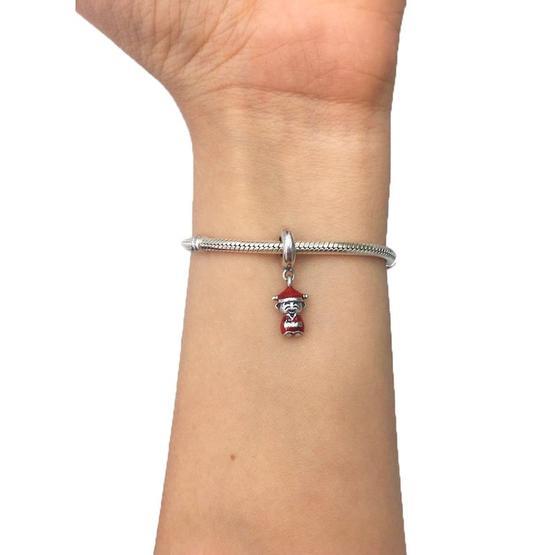 Aşk Tanrısı ve Kalp Pandora Bileklik İçin Gümüş Charm