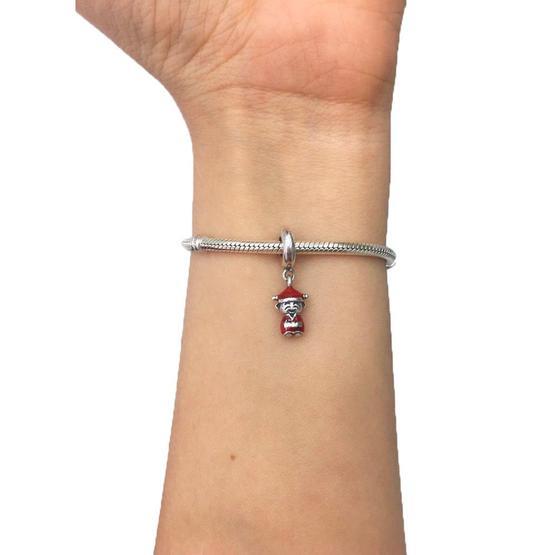 Aşk Tanrısı ve Kalp Pandora Bileklik İçin Gümüş Charm