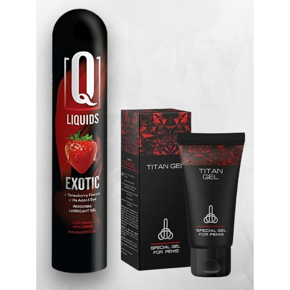 Aşkın Deposu Q Liquids Çilek Aromalı 125 ml Kayganlaştırıcı Jel + Titan Penis Bakım Kremi 50ML - Titan Red Oto Boyaları Fiyatı