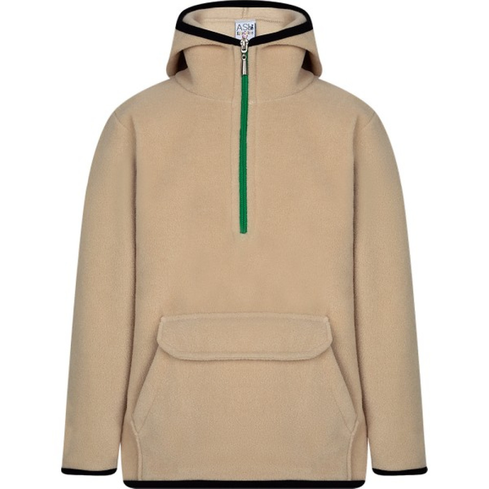 ASL Kids Colors Çocuk Polar Yarım Fermuarlı Kapşonlu Kanguru Cep Sweatshirt Açık Kahverengi Unisex Ayakkabı (Outdoor) Fiyatı