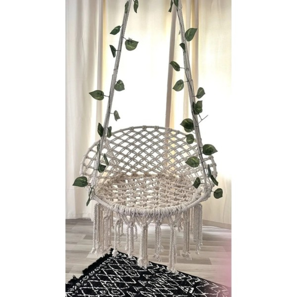 Aslan Butik Makrome Salıncak - Ekru Bahçe Salıncağı Fiyatı