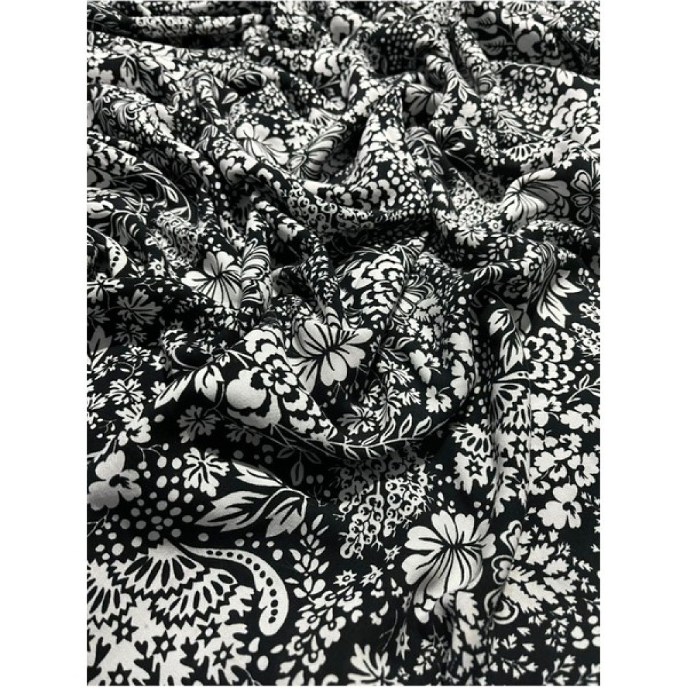 Aslan Online Çift En 150 cm Elbise Etek Gömlek Ve Kimono Dikimine Uygun Desenli Pamuklu Viskon - 150 cm - 100 cm - K Kumaşlar Fiyatı