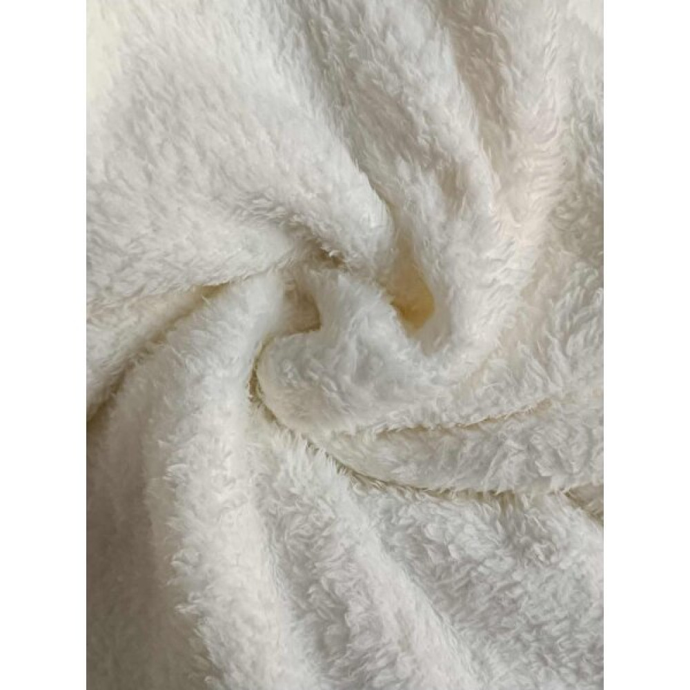 Aslan Online Çift Yüzlü Kırık Beyaz Welsoft Peluş Kumaş 180 cm En - 180 cm - 1 m Kumaşlar Fiyatı
