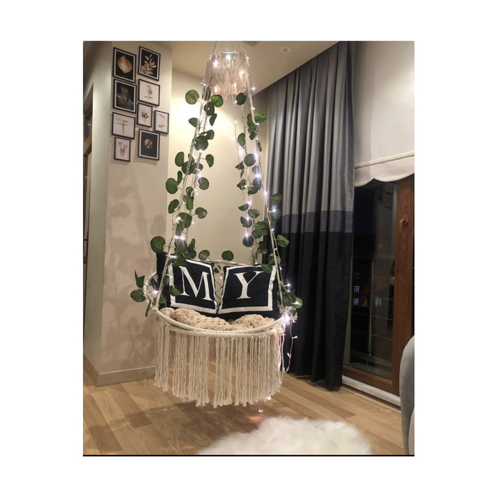 AslanButik Makrome Özel Örgü Salıncak Hamak Pamuk İp 60 X 80 Dış Mekan & Bahçe Oyuncakları Fiyatı