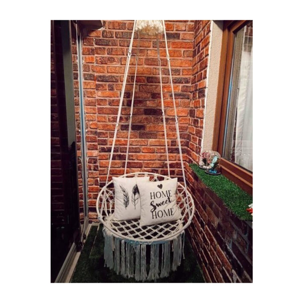 AslanButik Makrome Özel Örgü Salıncak Hamak Pamuk Ip Ekru 60 X 75 Dış Mekan & Bahçe Oyuncakları Fiyatı