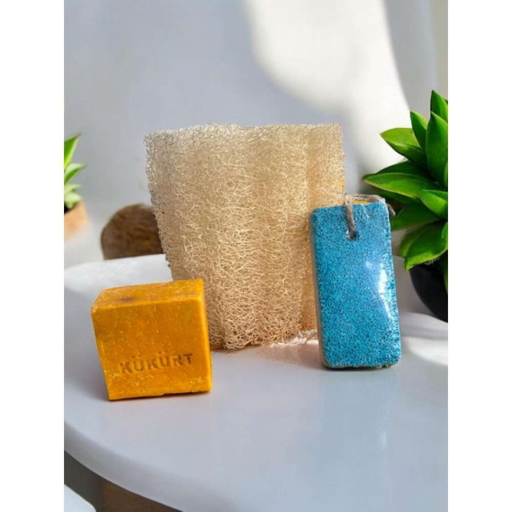 Aslancan Natural Shop 3 Lü Set Doğal Kabak Lifi,doğal Kükürt Sabun, Ponza Topuk Taşı Oto Boyaları Fiyatı