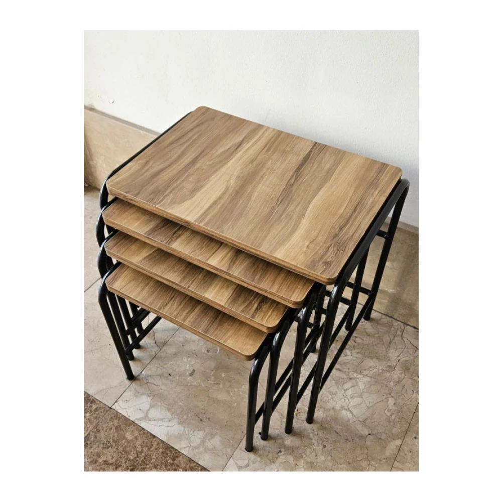 Aslanstore Sehpa - Stand Siyah Metal Ceviz Tapla Mobilya & Dekorasyon Fiyatı