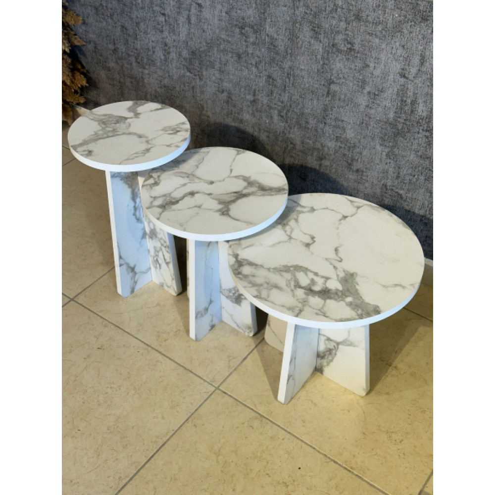 Aslanstore Sirinler 3'Lu Zigon Sehpa Beyaz Çalışma Masası Fiyatı