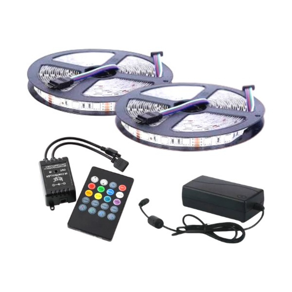 Asled Rgb Sese ve Müziğe Duyarlı Set 5-10 Metre Tak Çalıştır 3 Çip 5050 - 5 m - Renkli Led Aydınlatmalar Fiyatı