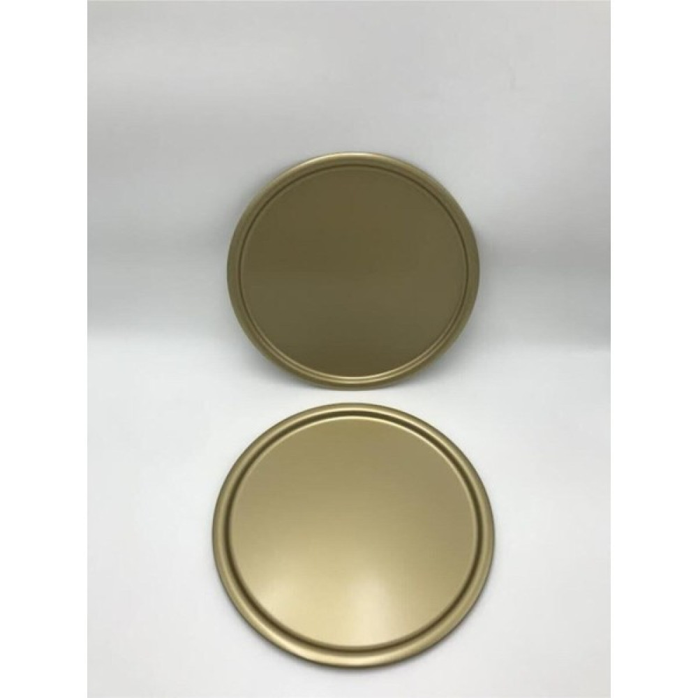 Aslı Hediyelik 2'li Metal Yuvarlak Çay, Kahve, Pasta Servis Tepsisi Dekoratif Sunum Tepsisi Gold -30 cm Servis Tepsisi Fiyatı