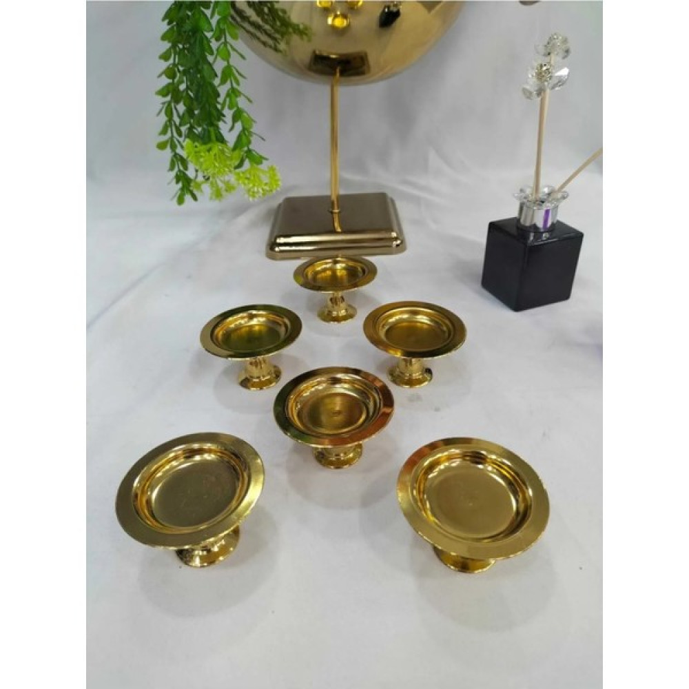 Aslı Hediyelik Gold Kahve Yanı Lokumluk Şekerlik 6'lı Mutfak Gereçleri Fiyatı