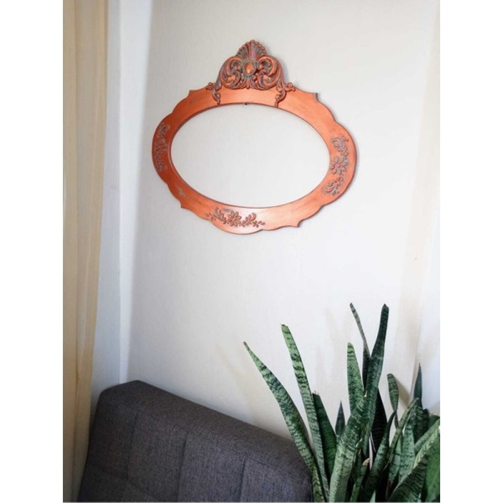 Aslı Sanat Bakır Renkli Oval Ayna Çerçevesi Ayna Fiyatı