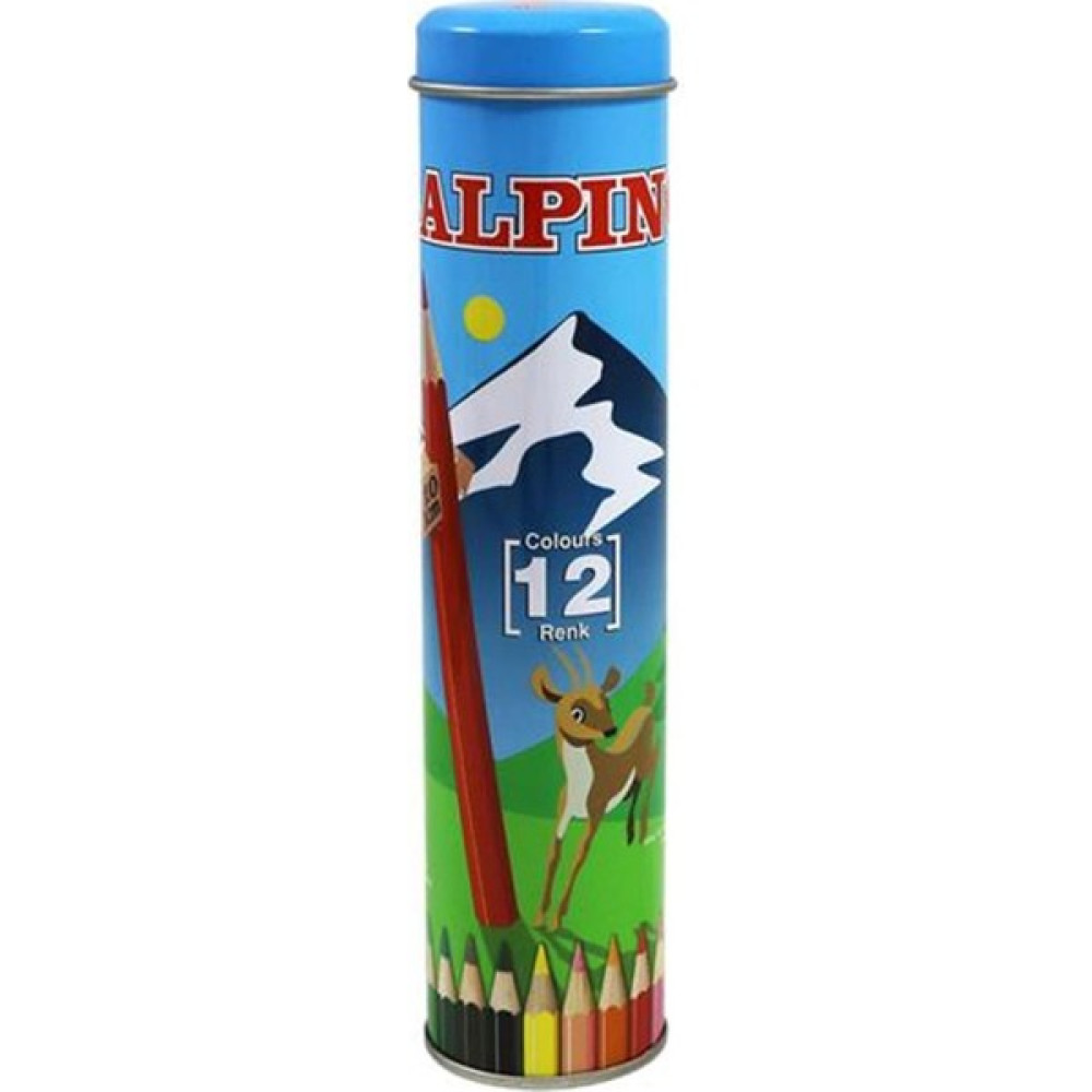 Asmeyal Dolphin Alpino Tüp 12 Renk Uzun Kuru Boya Kalemi AL-790 Kuru Boya Kalemi - Renkli Kuru Boya Kalemi Fiyatı