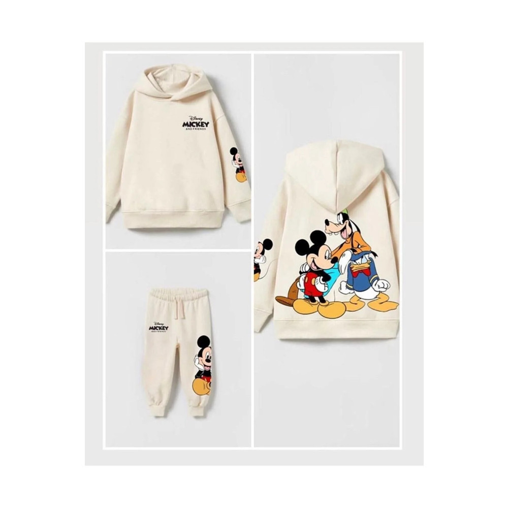 ASN APPAREL Mickey Mouse Kapüşonlu 2- 5 Yaş Çocuk Alt Üst Takım 4 YAŞ Beden Bebek Giyim-Tekstil Fiyatı