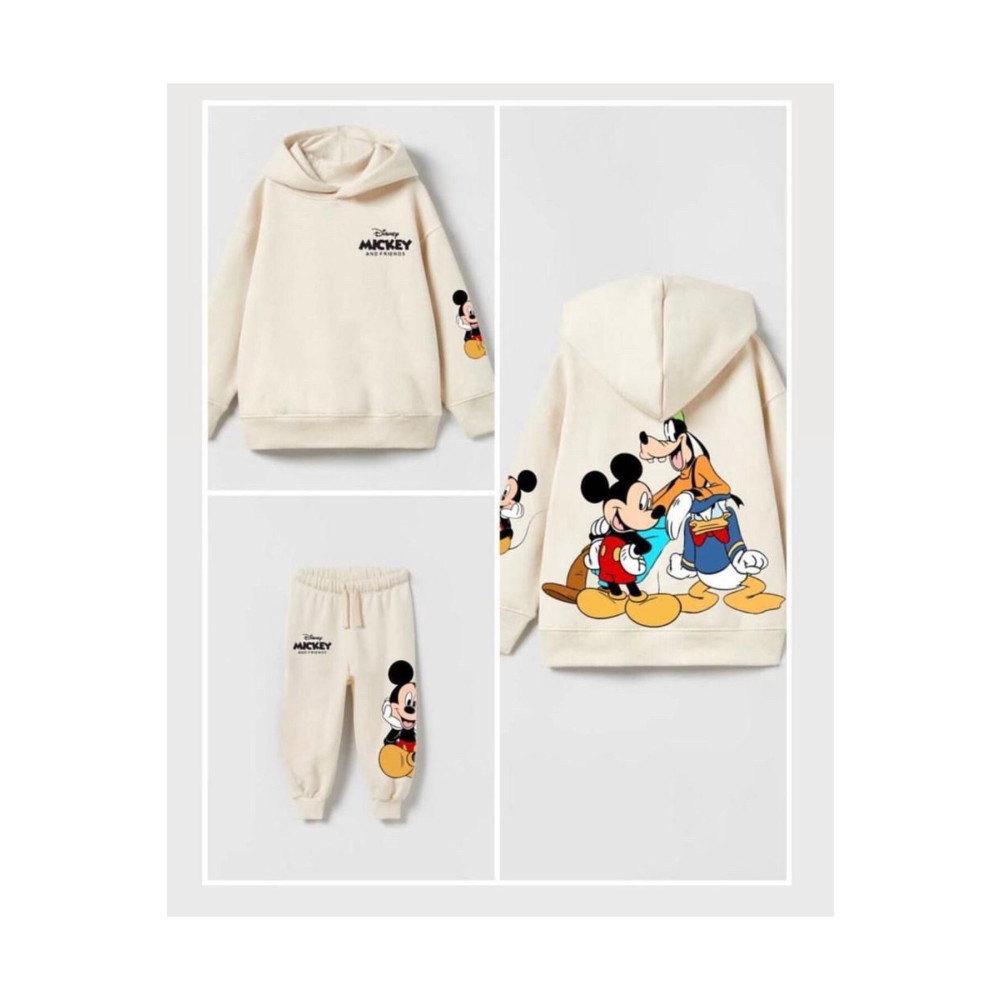 ASN APPAREL Mickey Mouse Kapüşonlu Bebek Ve Çocuk Giyim Takım 3 YAŞ Beden Kadın Giyim Fiyatı
