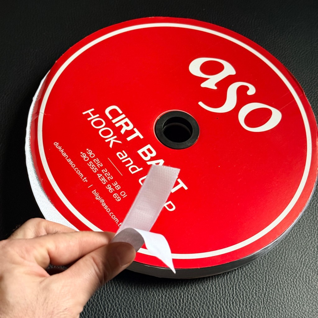 Aso Cırt Bant En 2 cm 25 Metre Arkası Yapışkanlı Yüksek Kalite Cırt Cırt Amerikan Fermuar - Beyaz SSD / Solid State Drive Fiyatı