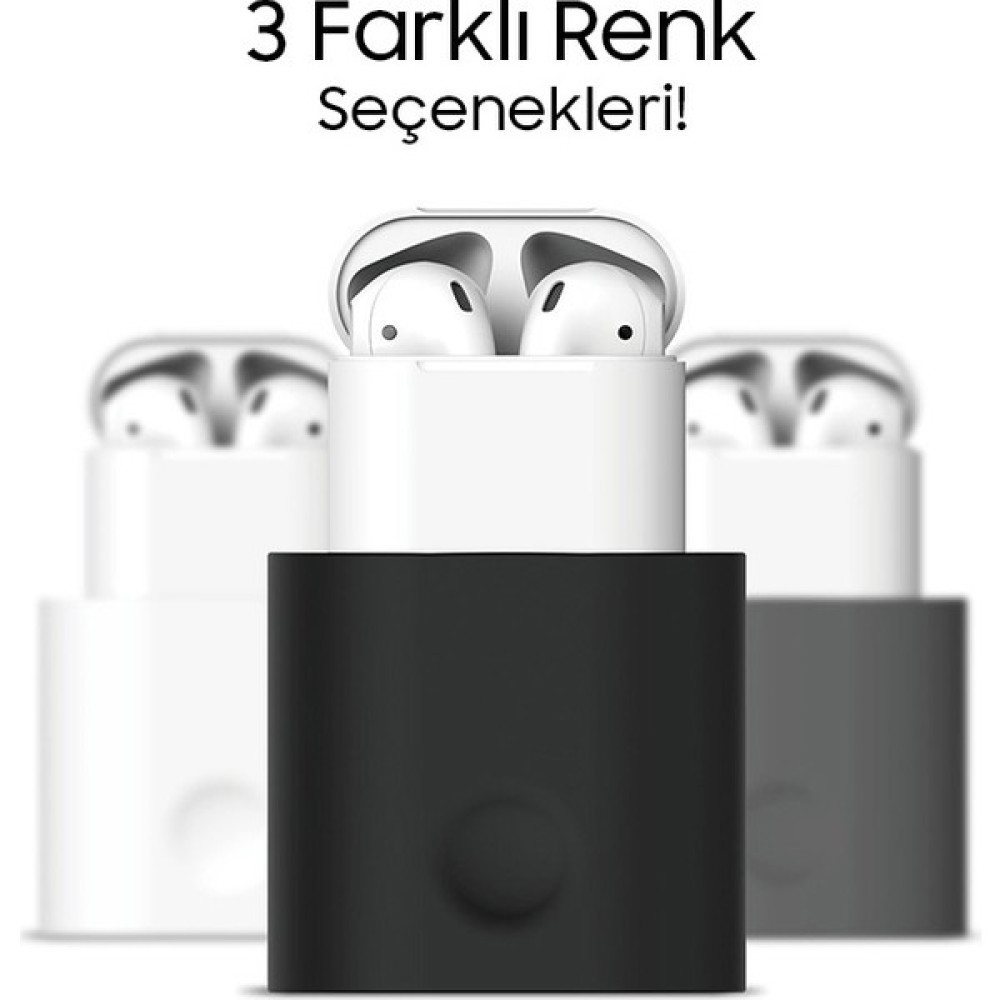 Ason Plus Ally Apple Airpods Boş Şarj Standı - Siyah Kulaklık Aksesuarı Fiyatı