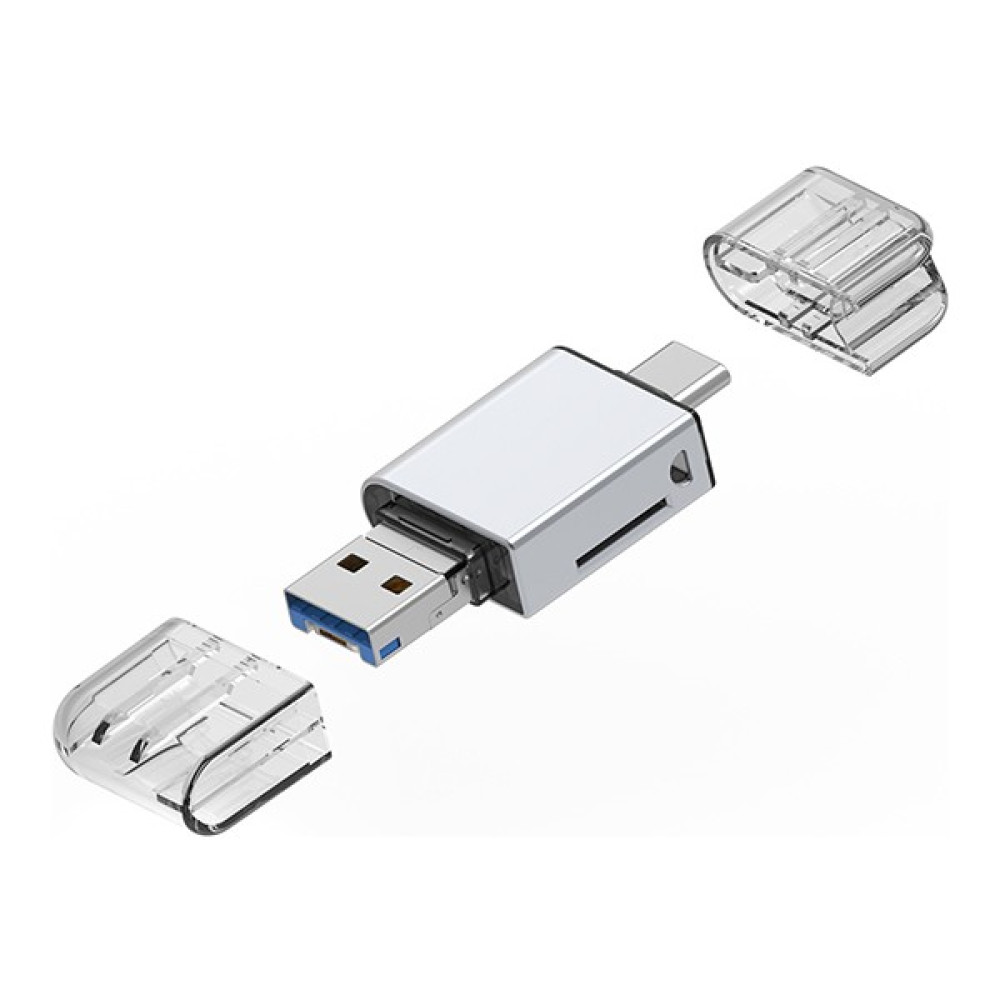 Ason Plus Ally USB 3.0+Type-C+Lightning Sd Kart Okuyucu - Hızlı Card Reader - Gümüş Bilgisayar Çevirici ve Adaptörü Fiyatı