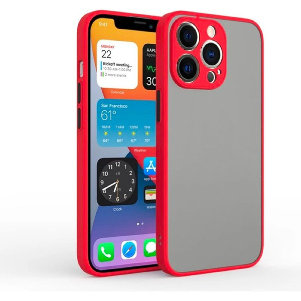 Ason Plus Apple iPhone 13 Pro 6.1inç Kamera Korumalı Premium Silikon Kılıf - Kırmızı Cep Telefonu Kılıfı Fiyatı