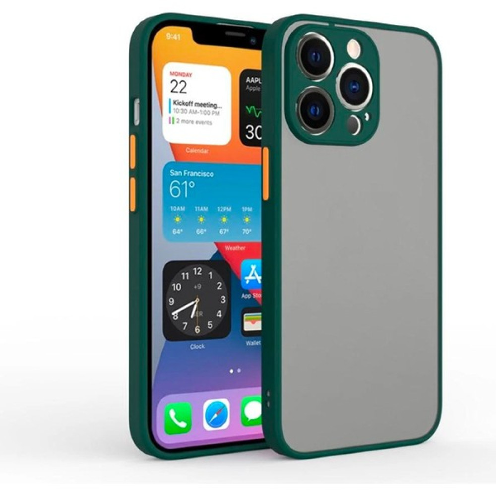 Ason Plus Apple iPhone 13 Pro Max 6.7inç Kamera Korumalı Premium Silikon Kılıf - Yeşil Cep Telefonu Kılıfı Fiyatı
