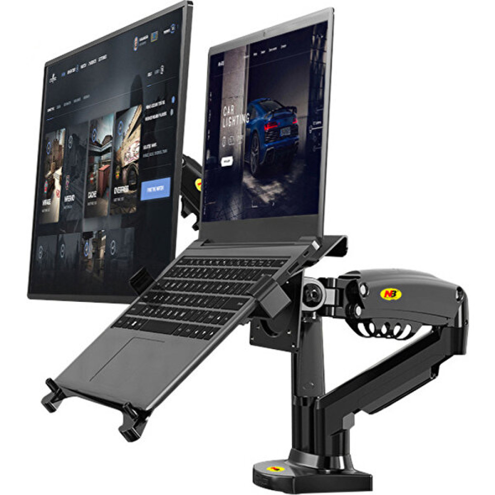 Ason Plus Nb F160L Ayarlanabilir Amortisörlü Laptop Standı ve Ergonomik Monitör Standı - Tutucu 17"-27" - Siyah Dizüstü Bilgisayar Aksesuarları Fiyatı