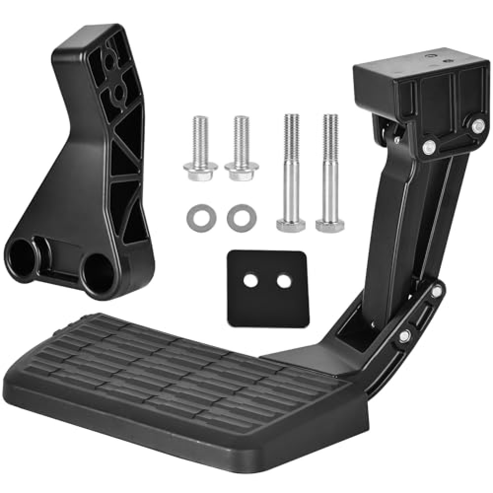 ASOPARTS Rear Bed Step Compatible with 2009-2018 Dodge Ram 1500, Ram 2500/3500 (Excludes Dual Exhaust & EcoDiesel Models) Retractable Bumper Tailgate Step #75306-01A