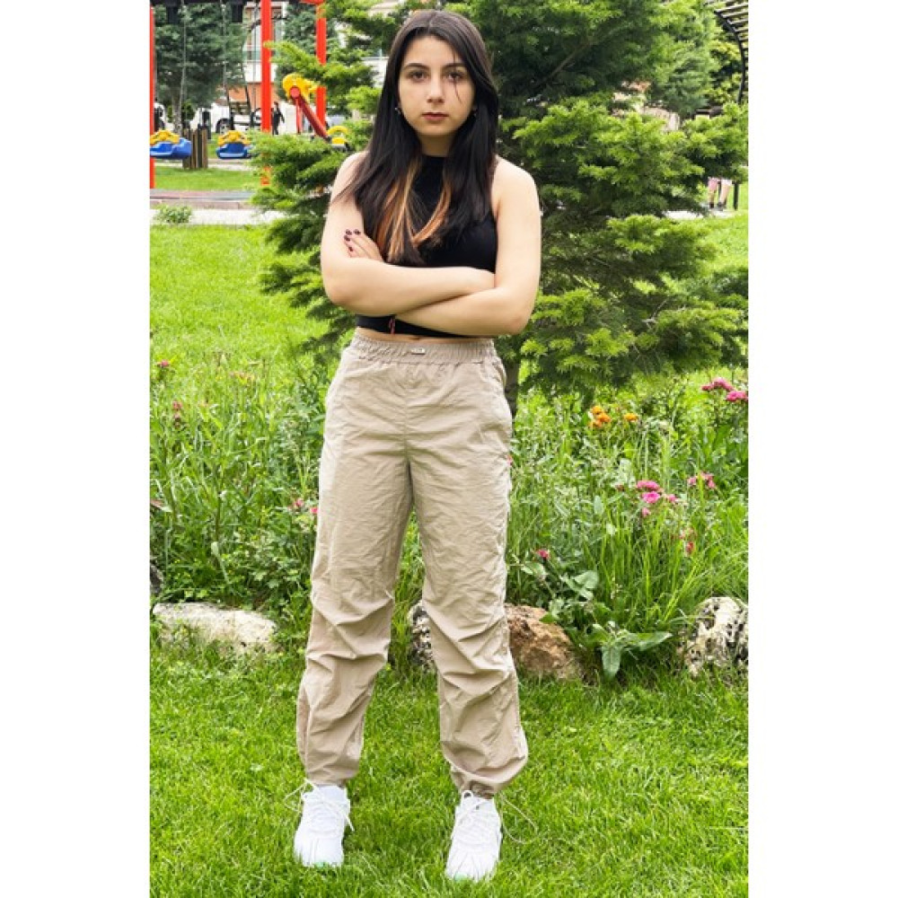 Asortix Çocuk Unisex Paçaları Elastik Jogger Paraşüt Kumaş PANTOLON-PNT-0031 Kız Çocuk Pantolon Fiyatı
