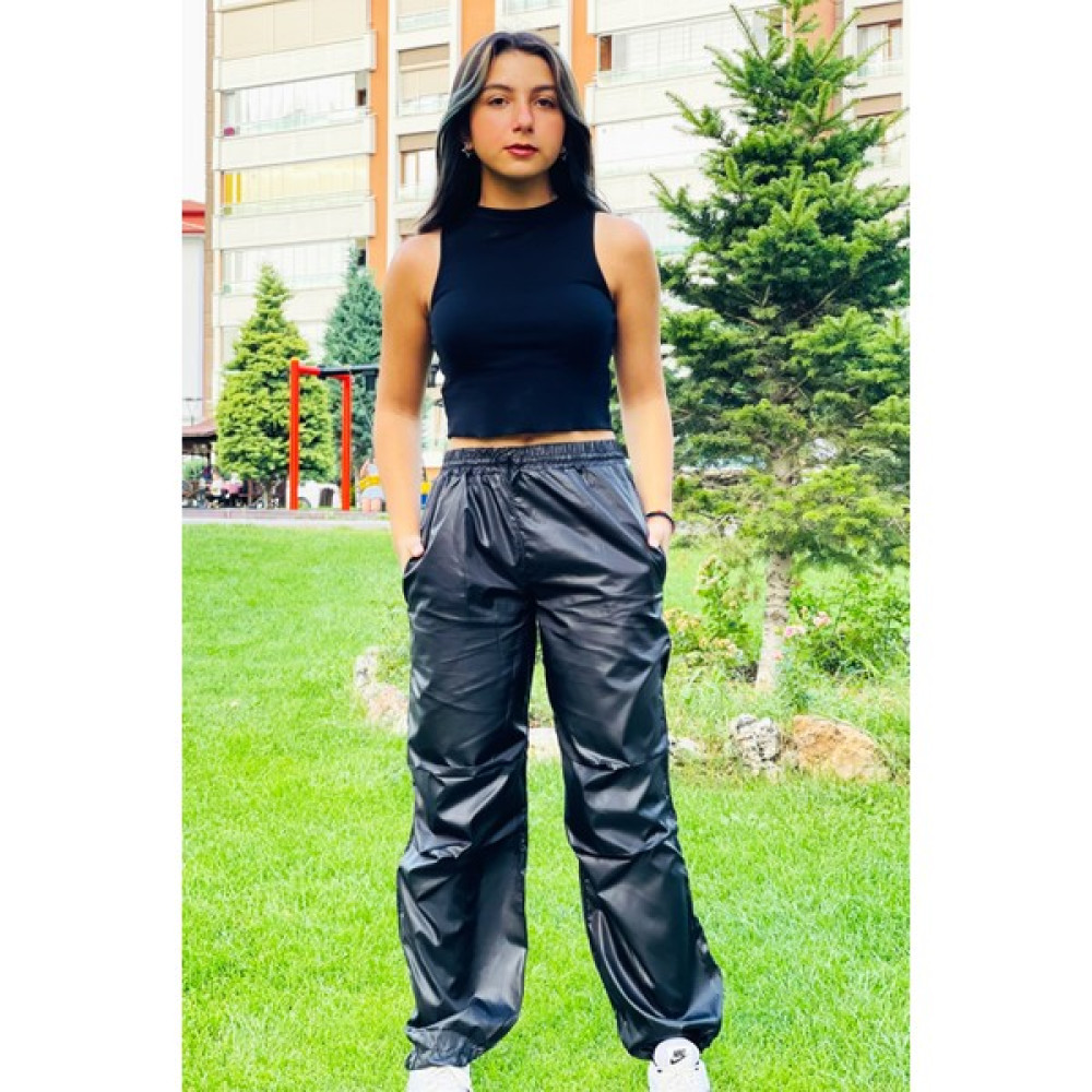 Asortix Kız Çocuk Jogger Yüksek Bel Elastik Paça Paraşüt PANTOLON-PNT-0032 Kız Çocuk Pantolon Fiyatı