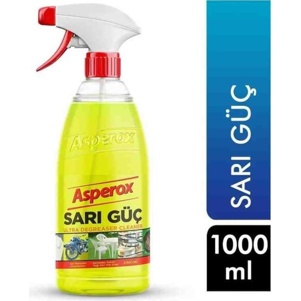 Asperox Asperox sarı Güç Ultra Yağ Çözücü Sprey - 1 Lt - 1000ml Temizlik Malzemeleri Fiyatı