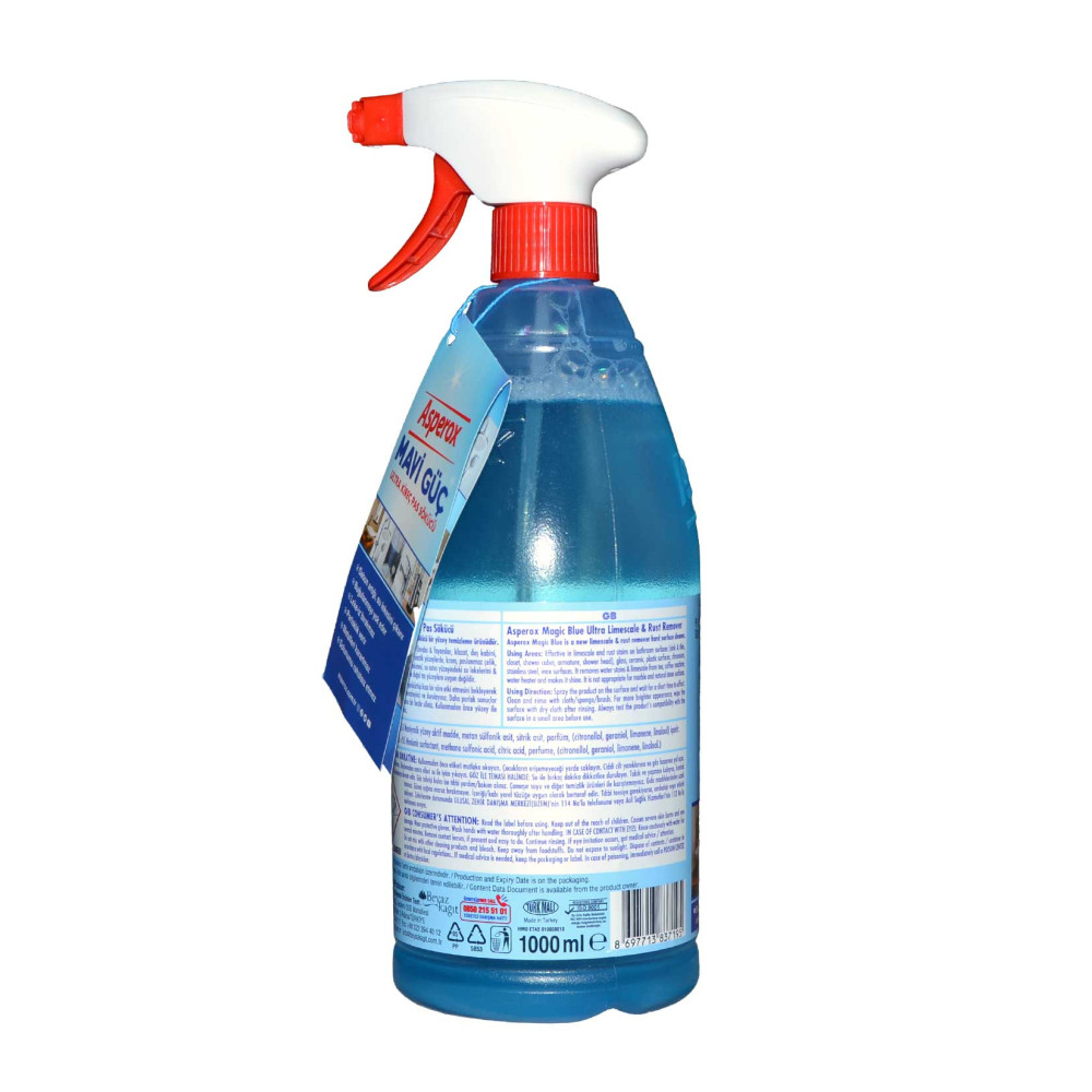 Asperox Mavi Güç Sprey 1000 ml Ultra Kireç Pas Sökücü
