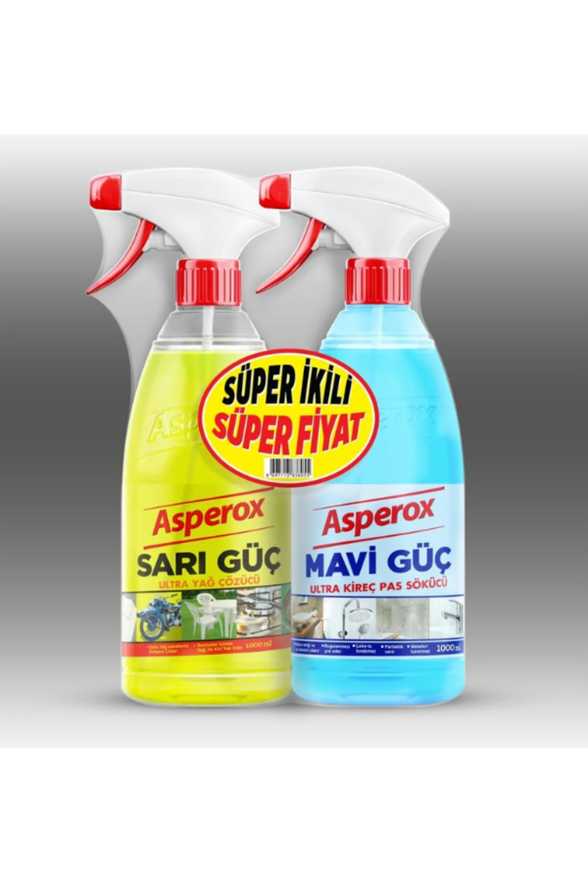 ASPEROX Sarı Güç 1 Litre Asperox Mavi Güç 1 Litre" Parlatıcı ve Temizleyiciler Fiyatı