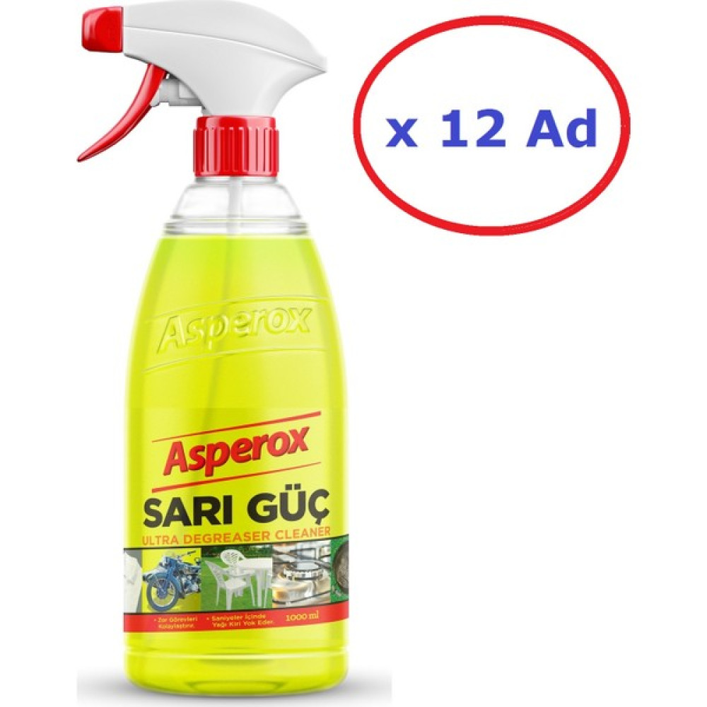 Asperox Sarı Güç 1000 ml x 12'li Temizlik Malzemeleri Fiyatı