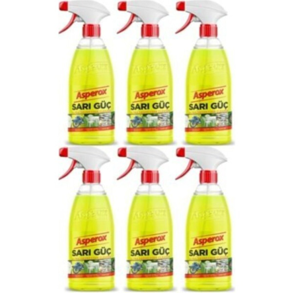 Asperox Sarı Güç Leke Çıkarıcı 1000 ml x 6 Adet - Beyaz Parlatıcı ve Temizleyiciler Fiyatı