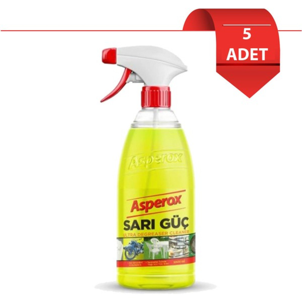 Asperox Sarı Güç Sprey 1 Lt x 5 Adet Parlatıcı ve Temizleyiciler Fiyatı