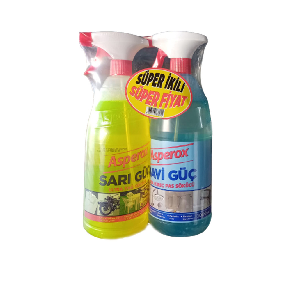 Asperox Sarı Güç Sprey 1000 ml + Asperox Mavi Güç Sprey 1000 ml