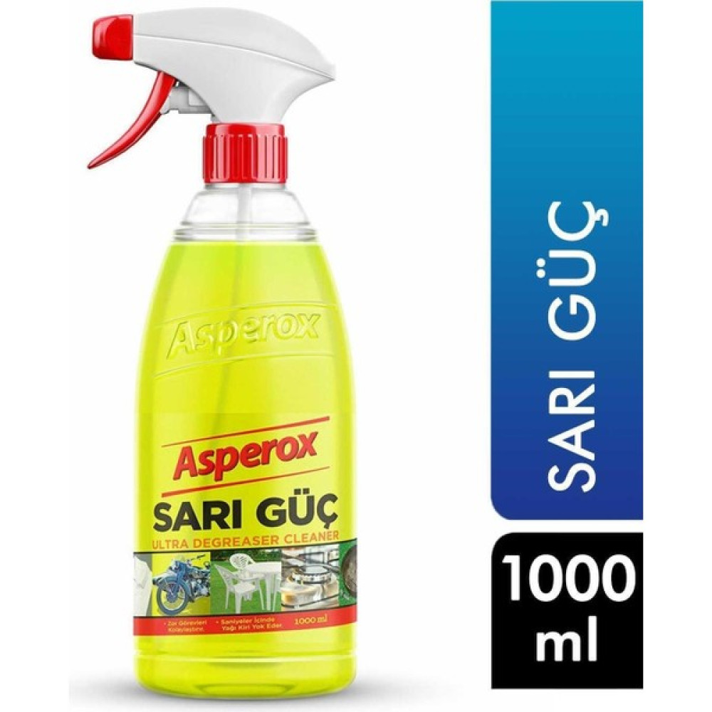 Asperox Sarı Güç Ultra Yağ Çözücü Sprey - 1 lt - 1 Adet Temizlik Malzemeleri Fiyatı