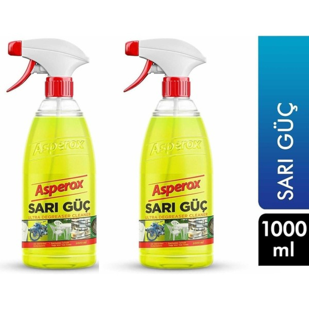 Asperox Sarı Güç Yağ ve Kir Çözücü 2 x 1 lt - 2 lt Temizlik Malzemeleri Fiyatı